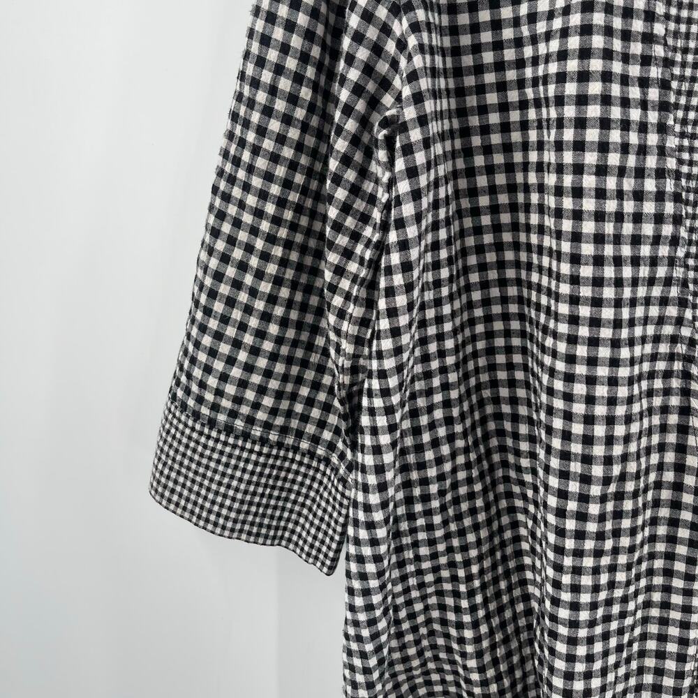 HABITAT Tunic Top Small Lagenlook Art To Wear Artsy Gingham Mixed Checks Funky - Picture 9 of 12